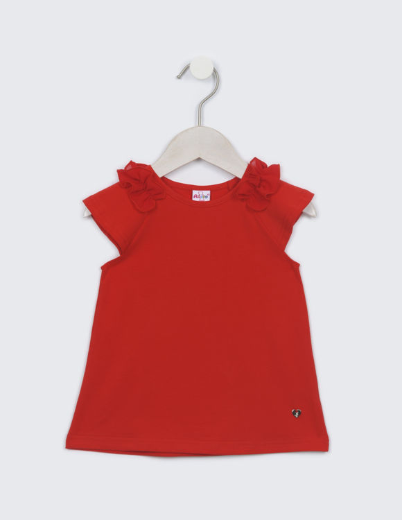 Picture of C1948 GIRLS FRILL SLEEVELESS TOP 100% COTTON